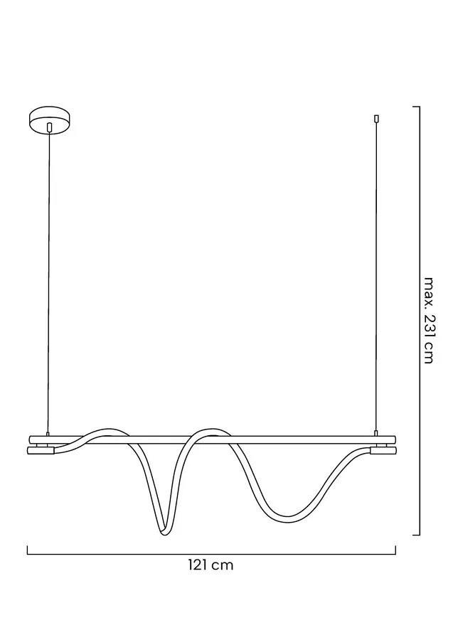 MOOSEE Lampa wisząca SERPIENTE 120 - czarny