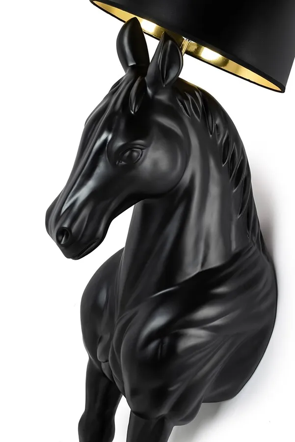 MOOSEE Lampa podłogowa KOŃ HORSE STAND M - czarny