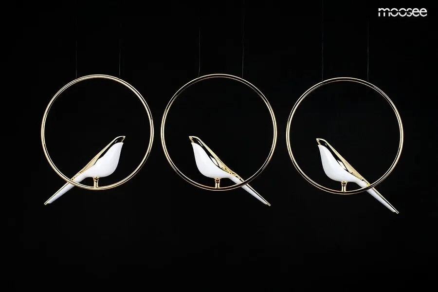 MOOSEE Lampa wisząca BIRD LINE - złoty