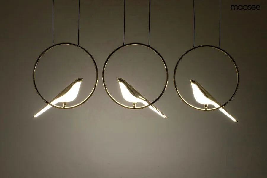 MOOSEE Lampa wisząca BIRD LINE - złoty