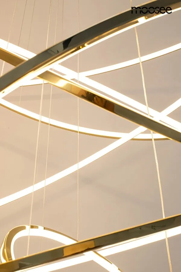 MOOSEE Lampa wisząca RING SLIM L - złoty