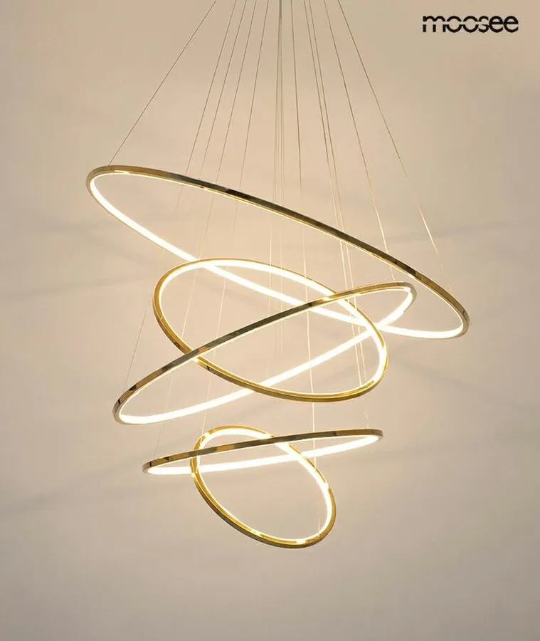 MOOSEE Lampa wisząca RING SLIM L - złoty