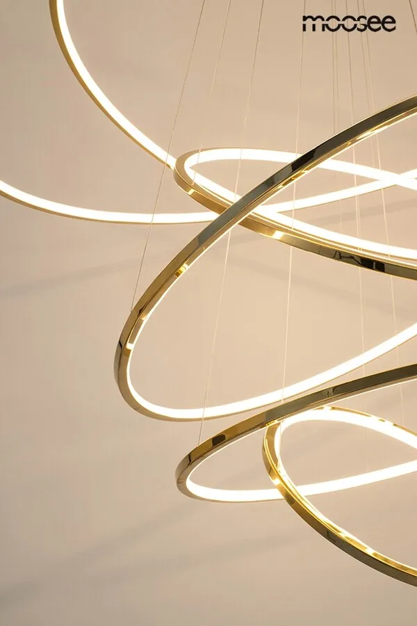 MOOSEE Lampa wisząca RING SLIM L - złoty