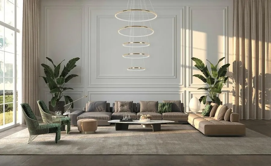 MOOSEE Lampa wisząca RING SLIM L - złoty