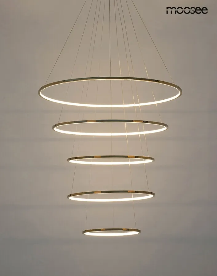 MOOSEE Lampa wisząca RING SLIM L - złoty