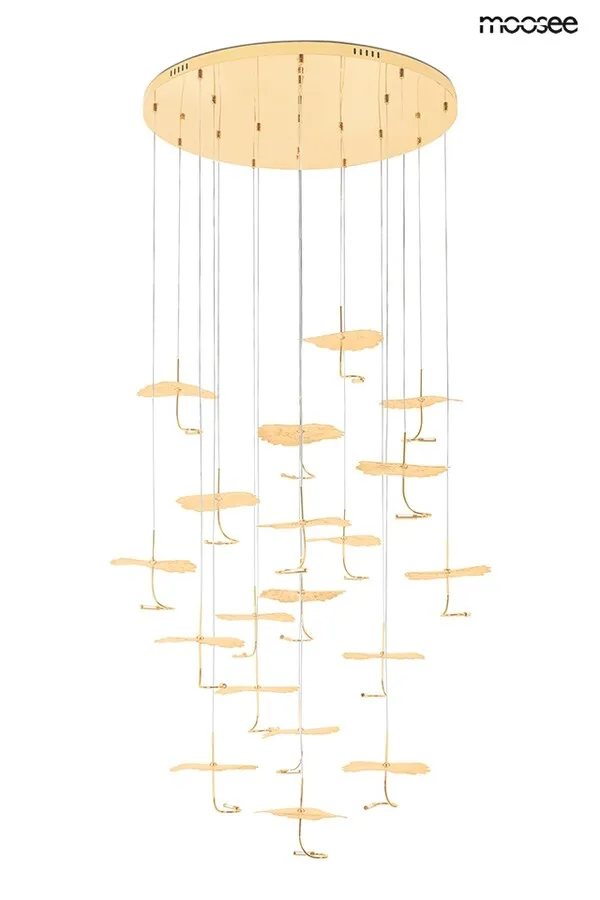 MOOSEE Lampa wisząca LEAFS DISC - złoty