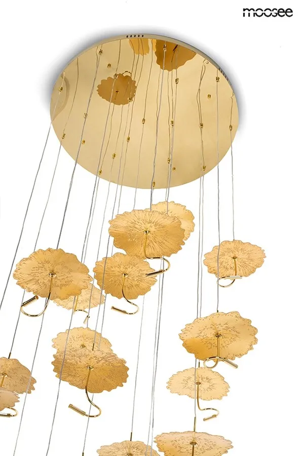 MOOSEE Lampa wisząca LEAFS DISC - złoty