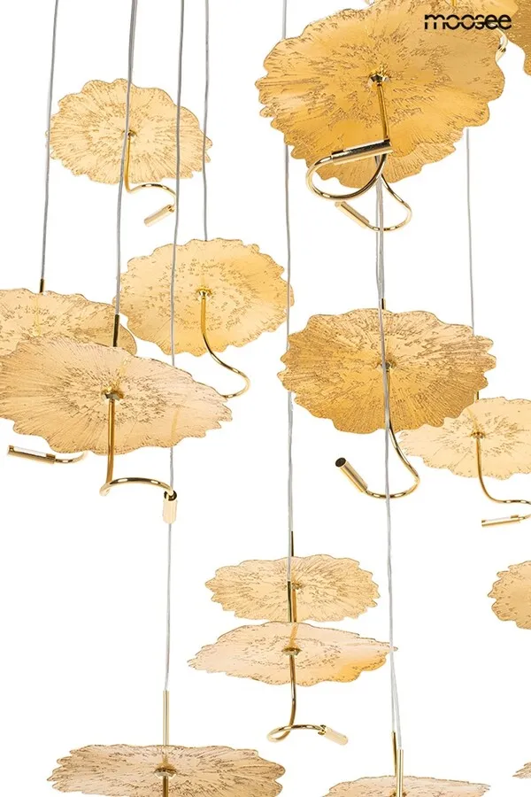 MOOSEE Lampa wisząca LEAFS DISC - złoty