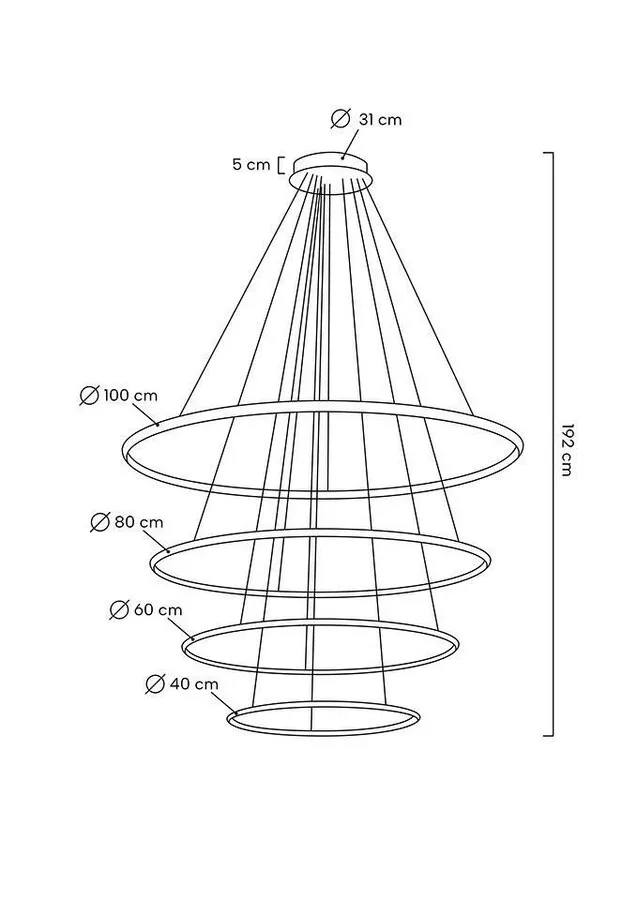 MOOSEE Lampa wisząca RING SLIM M - złoty