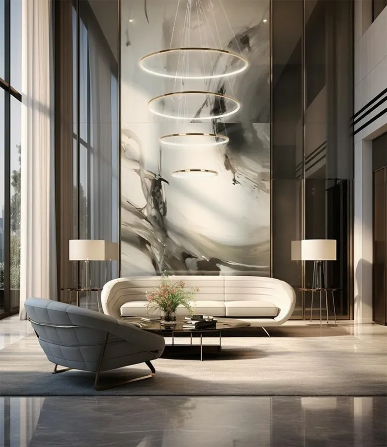 MOOSEE Lampa wisząca RING SLIM M - złoty