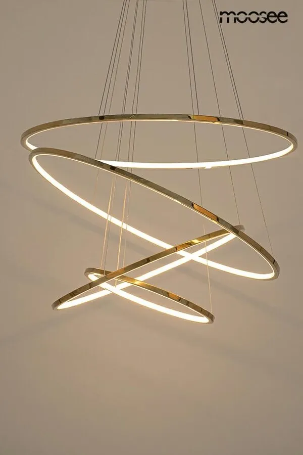MOOSEE Lampa wisząca RING SLIM M - złoty
