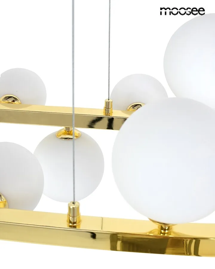 MOOSEE Lampa wisząca ALURE OVAL 120 - złoty/mleczny