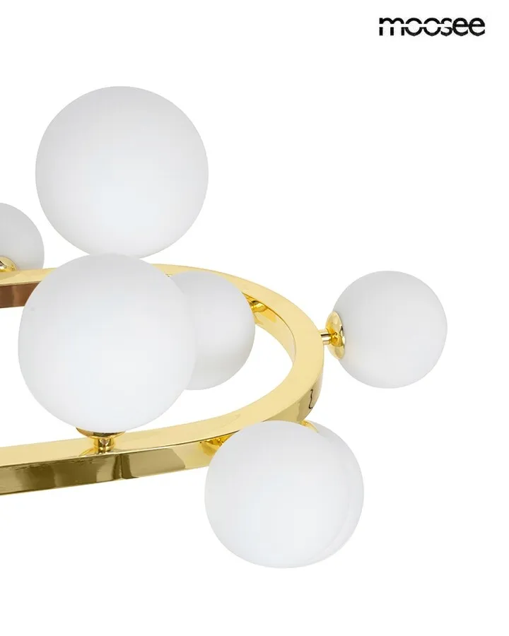MOOSEE Lampa wisząca ALURE OVAL 120 - złoty/mleczny