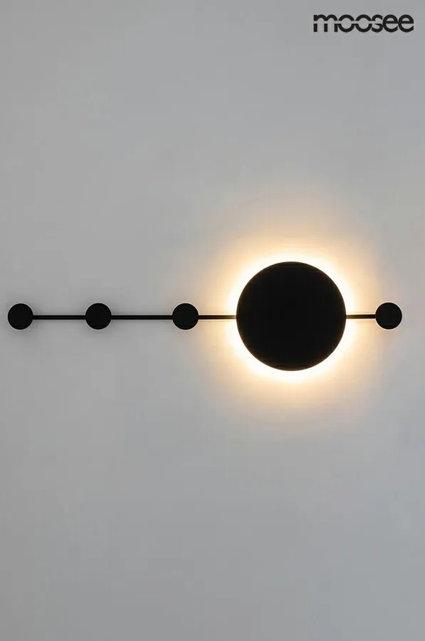 MOOSEE Lampa ścienna SHADOW HANG z wieszakiem - czarny