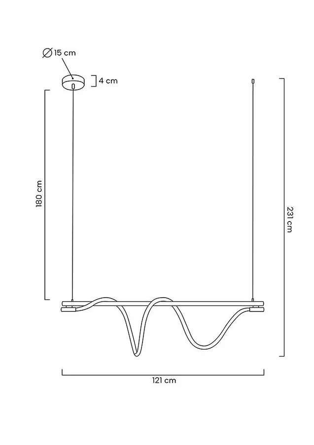 MOOSEE Lampa wisząca SERPIENTE 120 - złoty