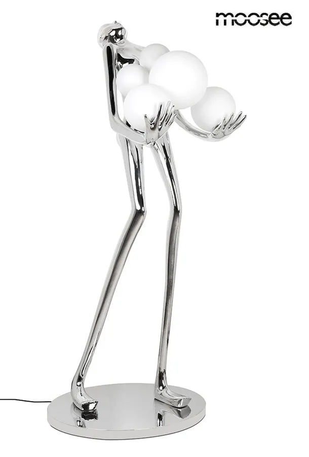 MOOSEE Lampa podłogowa HUMAN SILVER PREMIUM - srebrny