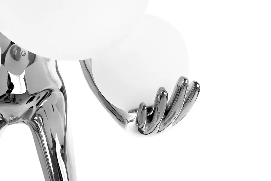 MOOSEE Lampa podłogowa HUMAN SILVER PREMIUM - srebrny