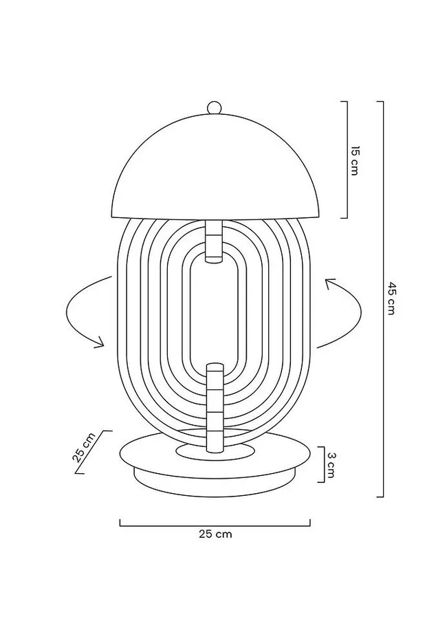MOOSEE Lampa stołowa BOTTEGA - złoty/czarny
