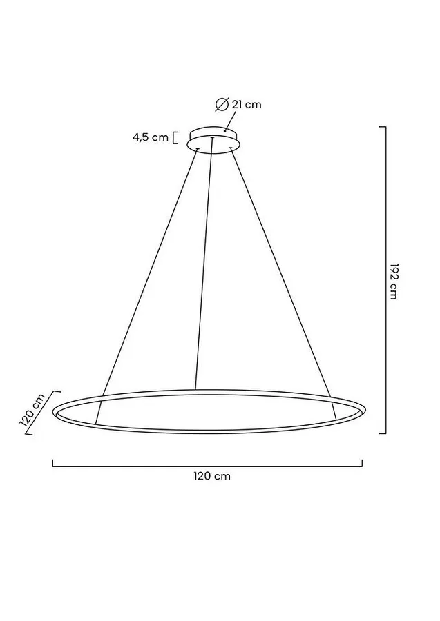 MOOSEE Lampa wisząca RING SLIM 120 - złoty