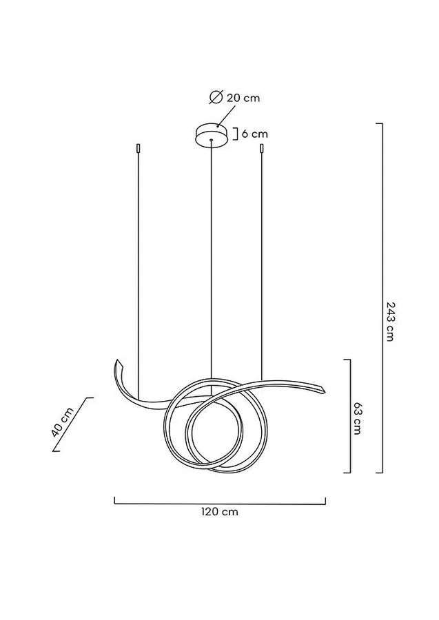MOOSEE Lampa wisząca WAVE 120 - złoty