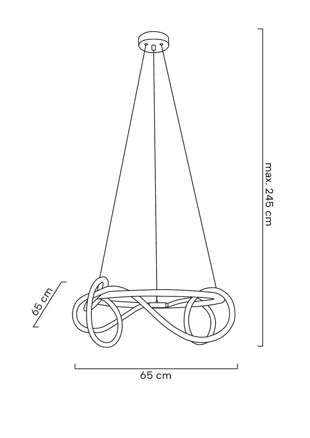 MOOSEE Lampa wisząca SERPIENTE 60 - czarny