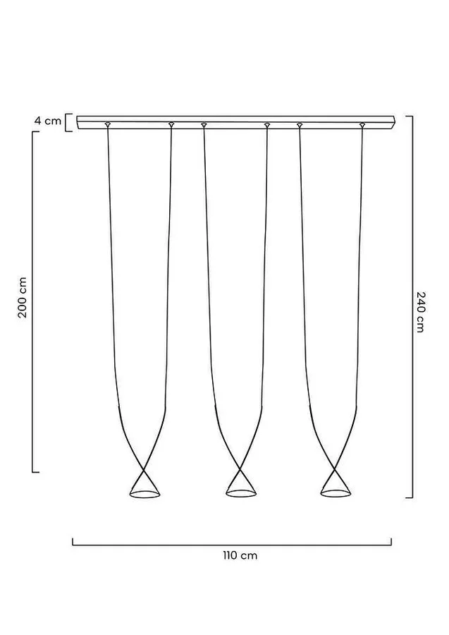MOOSEE Lampa wisząca ATLAS 3 - czarny