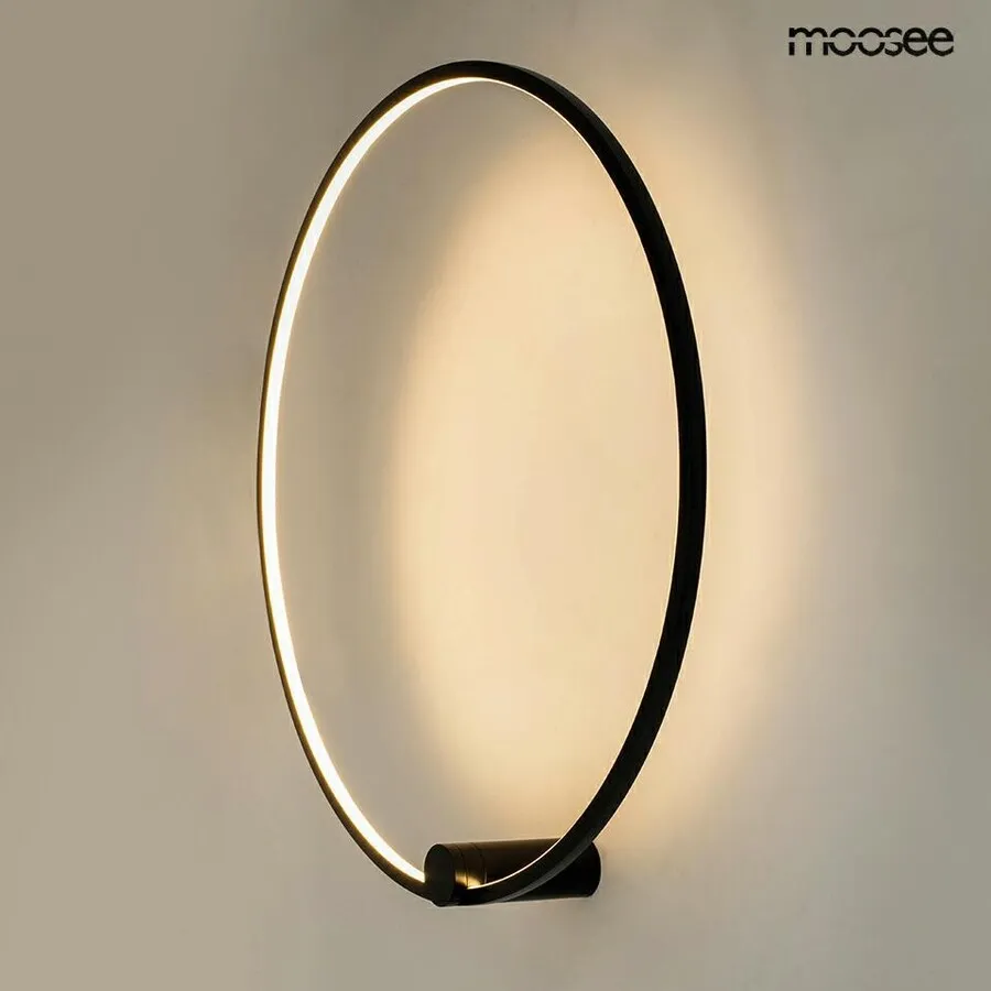 MOOSEE Lampa ścienna HOOP 80 - czarny