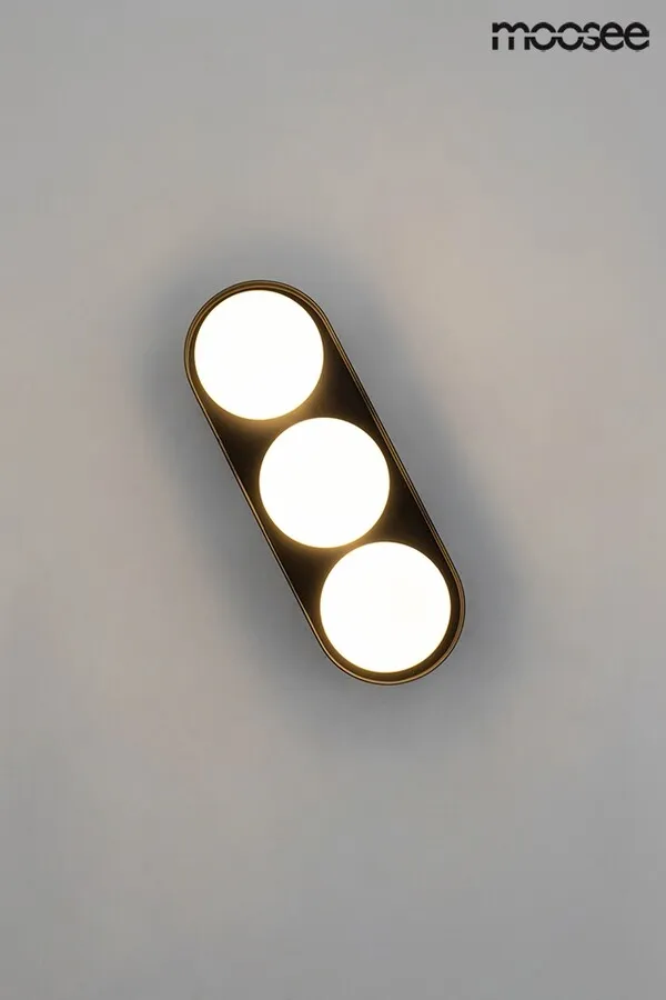 MOOSEE Lampa ścienna DROPS 3 - czarny