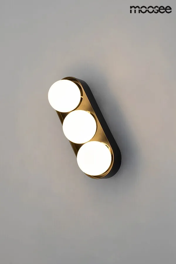 MOOSEE Lampa ścienna DROPS 3 - czarny