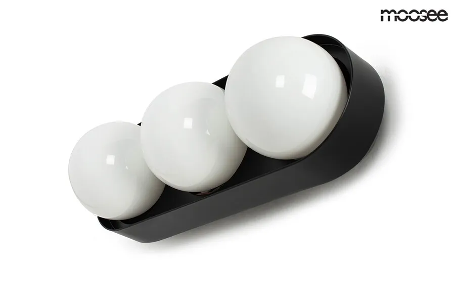 MOOSEE Lampa ścienna DROPS 3 - czarny