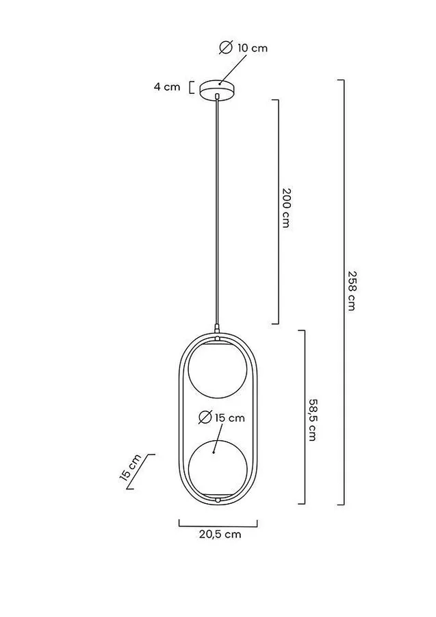 MOOSEE Lampa wisząca AURELIA TWIN - złoty