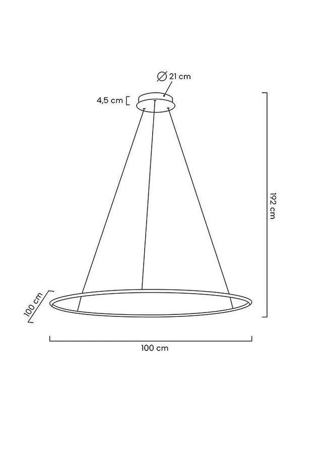 MOOSEE Lampa wisząca RING SLIM 100 - złoty