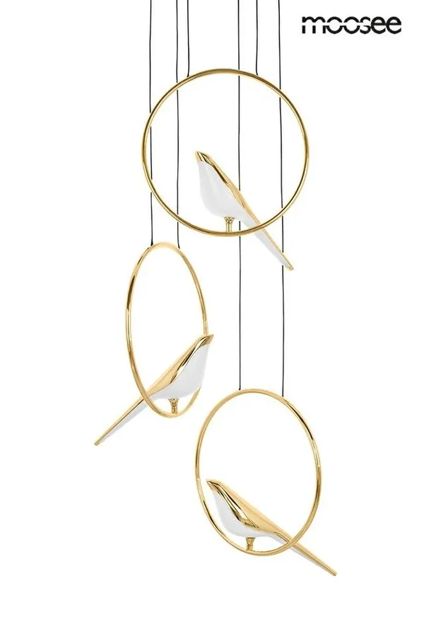 MOOSEE Lampa wisząca BIRD DISC - złoty