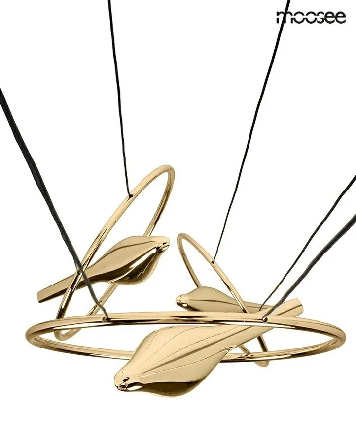 MOOSEE Lampa wisząca BIRD DISC - złoty