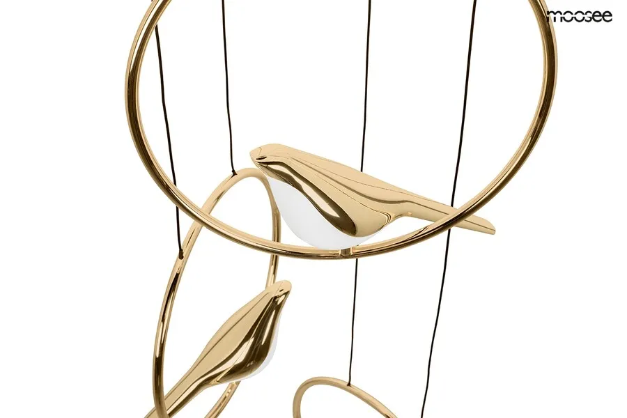 MOOSEE Lampa wisząca BIRD DISC - złoty