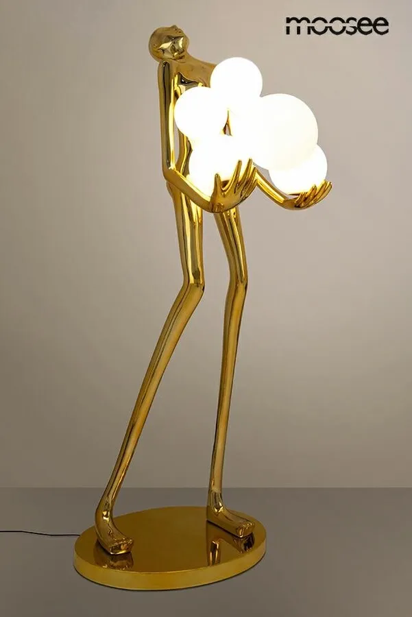 MOOSEE Lampa podłogowa HUMAN GOLD PREMIUM - złoty
