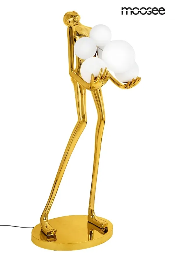 MOOSEE Lampa podłogowa HUMAN GOLD PREMIUM - złoty