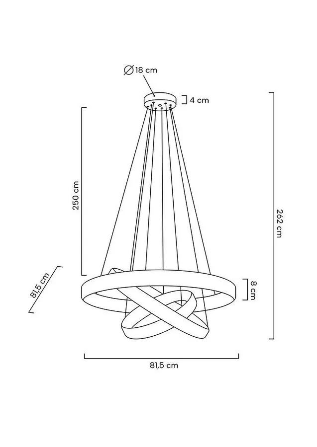 MOOSEE Lampa wisząca LIBERTY TRIPLES - złoty