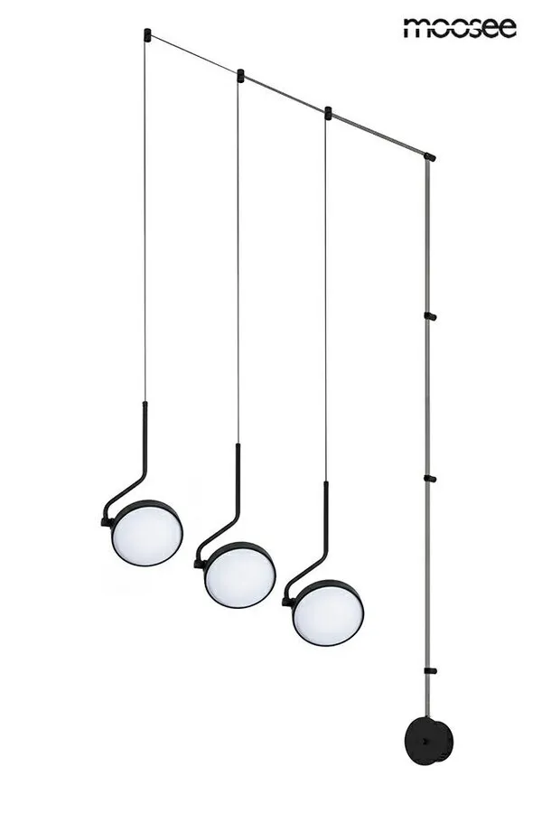 MOOSEE Lampa ścienna FLAT 3 - czarny