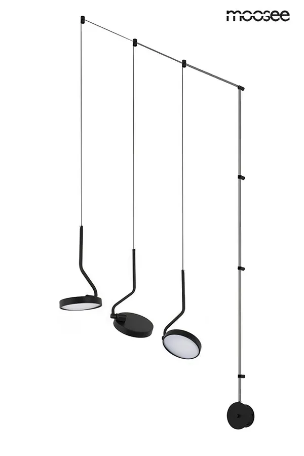 MOOSEE Lampa ścienna FLAT 3 - czarny