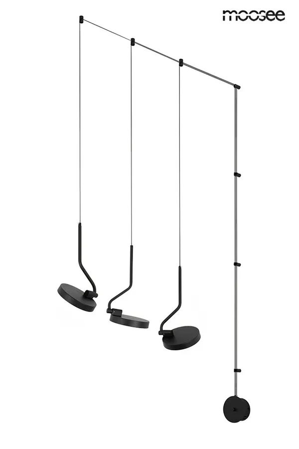 MOOSEE Lampa ścienna FLAT 3 - czarny