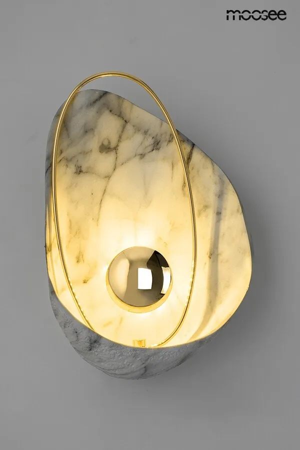 MOOSEE Lampa ścienna ROCK - biały/złoty