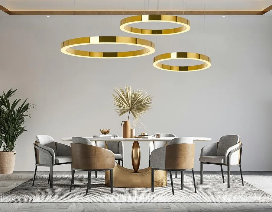 MOOSEE Lampa wisząca RING LUXURY 70 - złoty