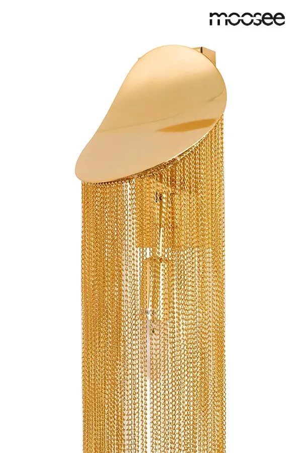 MOOSEE Lampa ścienna LAMBADA z łańcuszkami - złoty