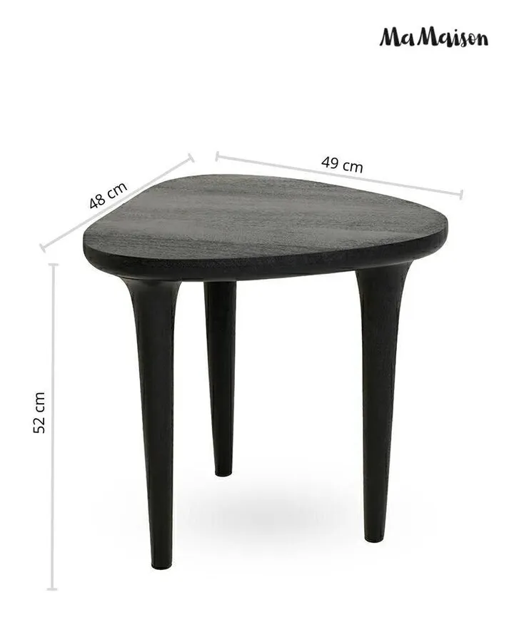Stolik boczny drewniany LAMINAR - czarny