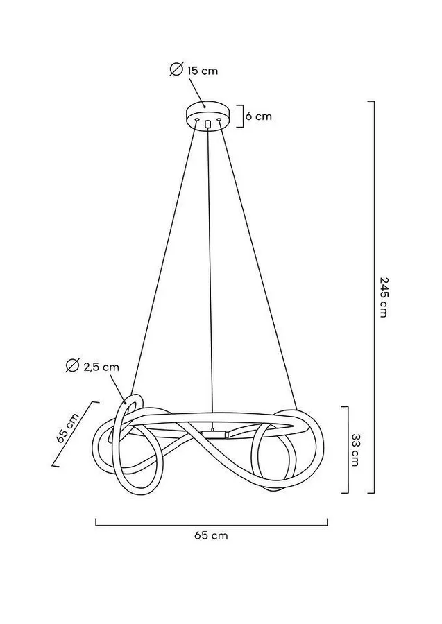 MOOSEE Lampa wisząca SERPIENTE 60 - złoty