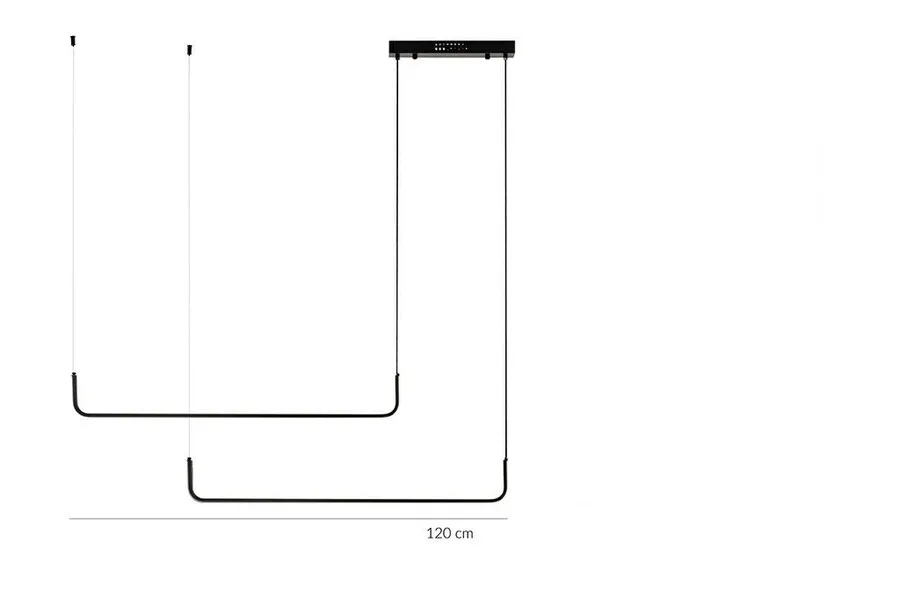 MOOSEE Lampa wisząca SHAPE DUO 120 - czarny