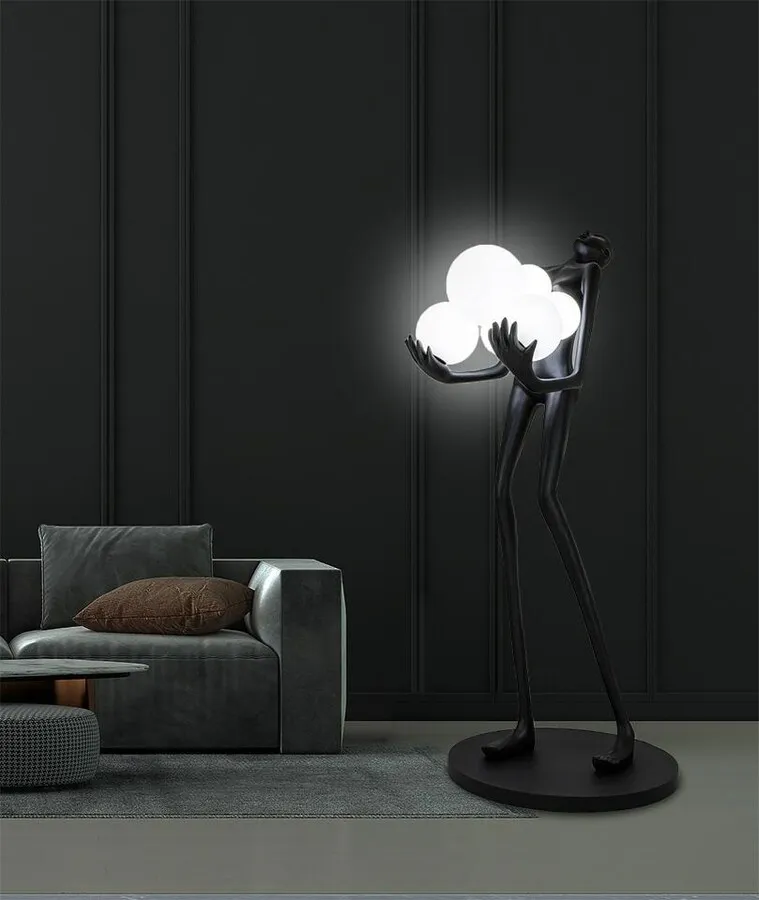 MOOSEE Lampa podłogowa HUMAN - czarny