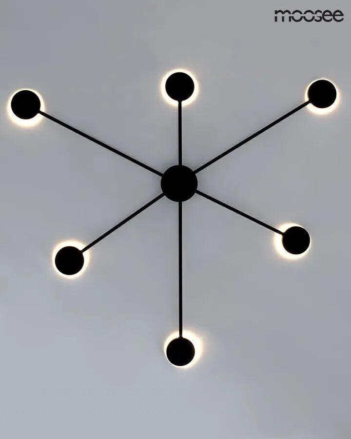 MOOSEE Lampa ścienna SHADOW 6 CLOSE - czarny