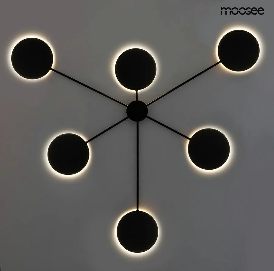 MOOSEE Lampa ścienna SHADOW 6 - czarny